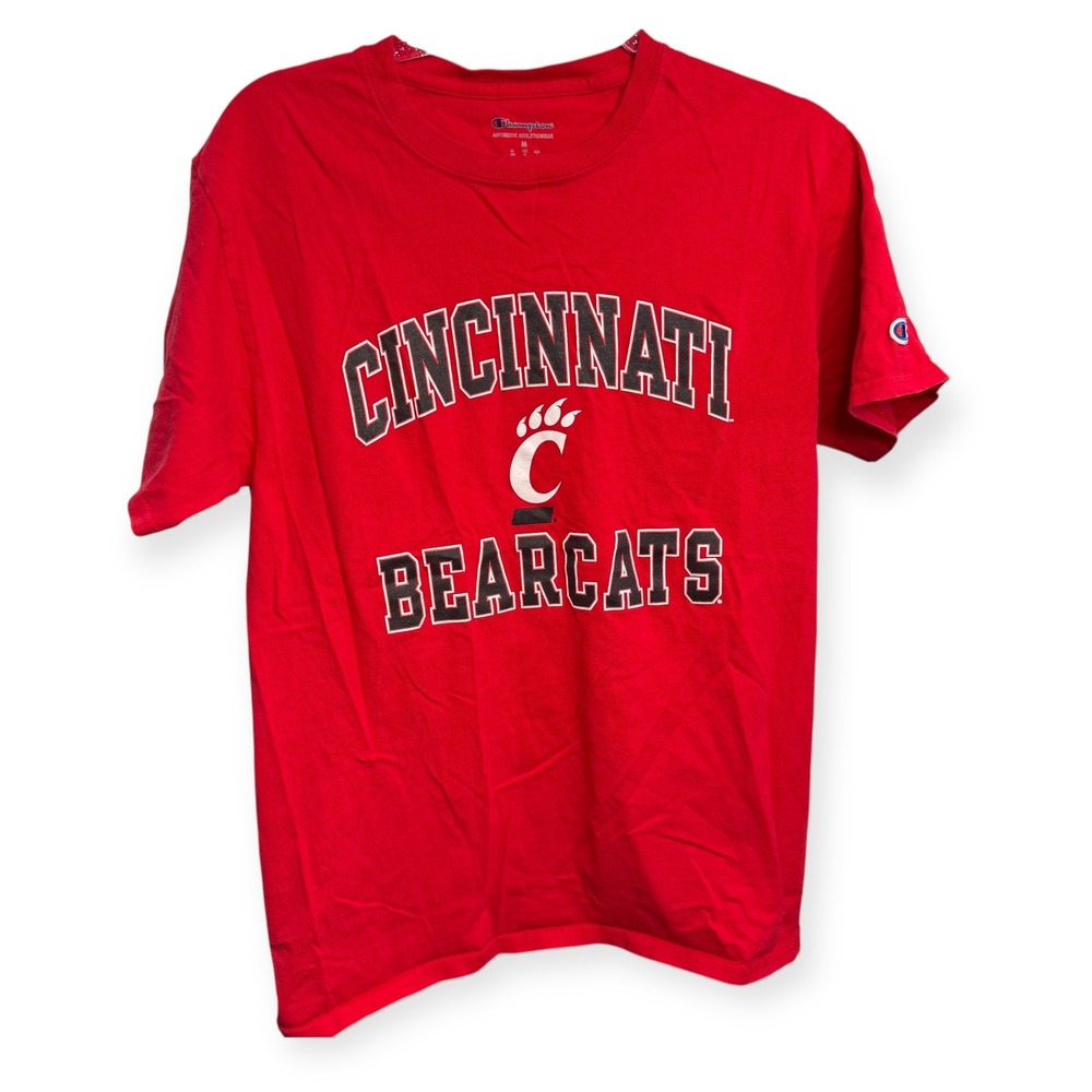 Champion Cincinnati Bearcats T Shirt Mens Medium Red College NCAA Tee